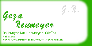 geza neumeyer business card